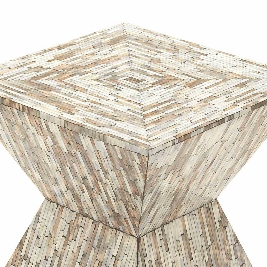 Wood Shell Inlay Accent Table C839557