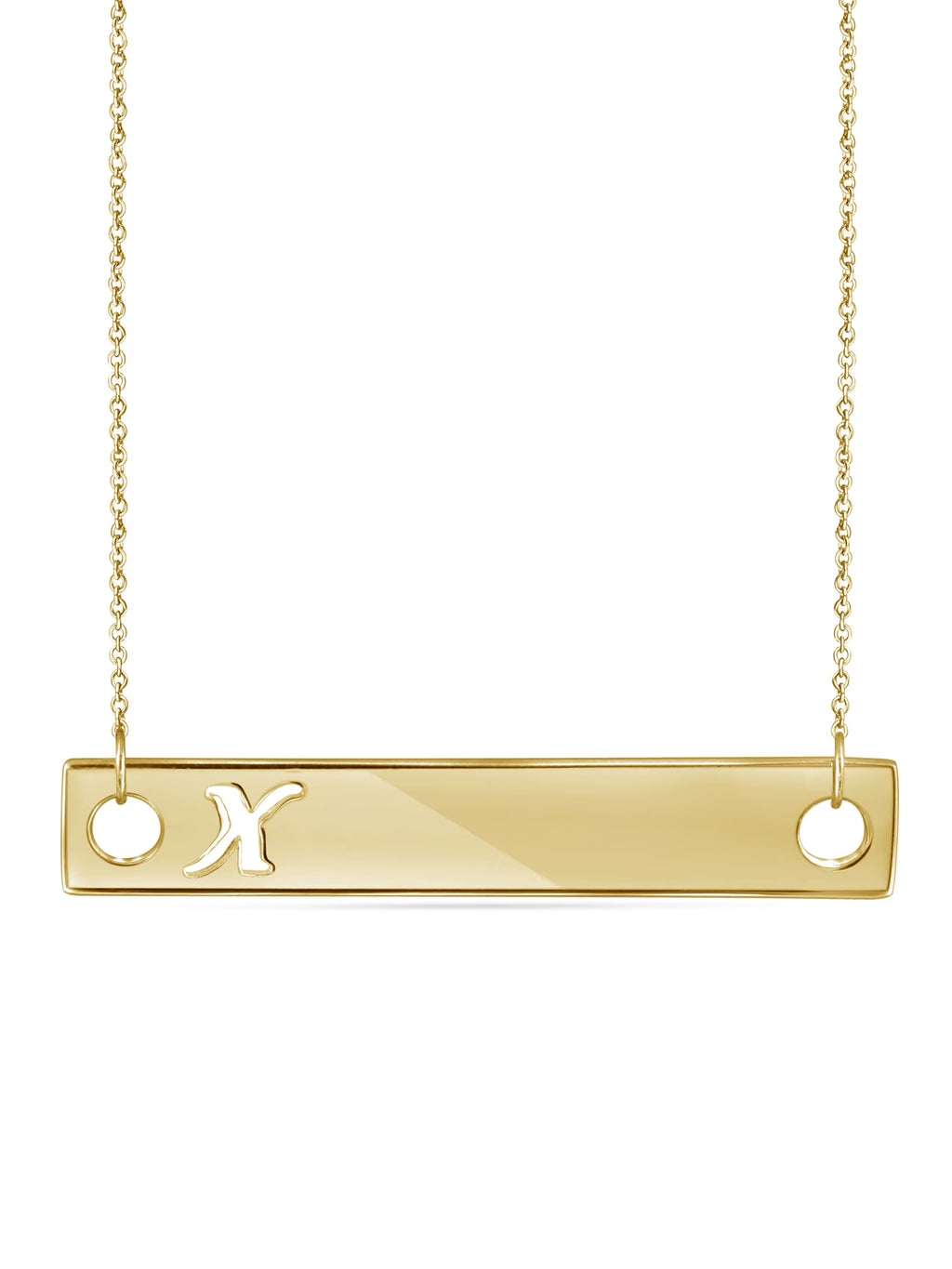 14K Gold Over Silver Bar Necklace X85530