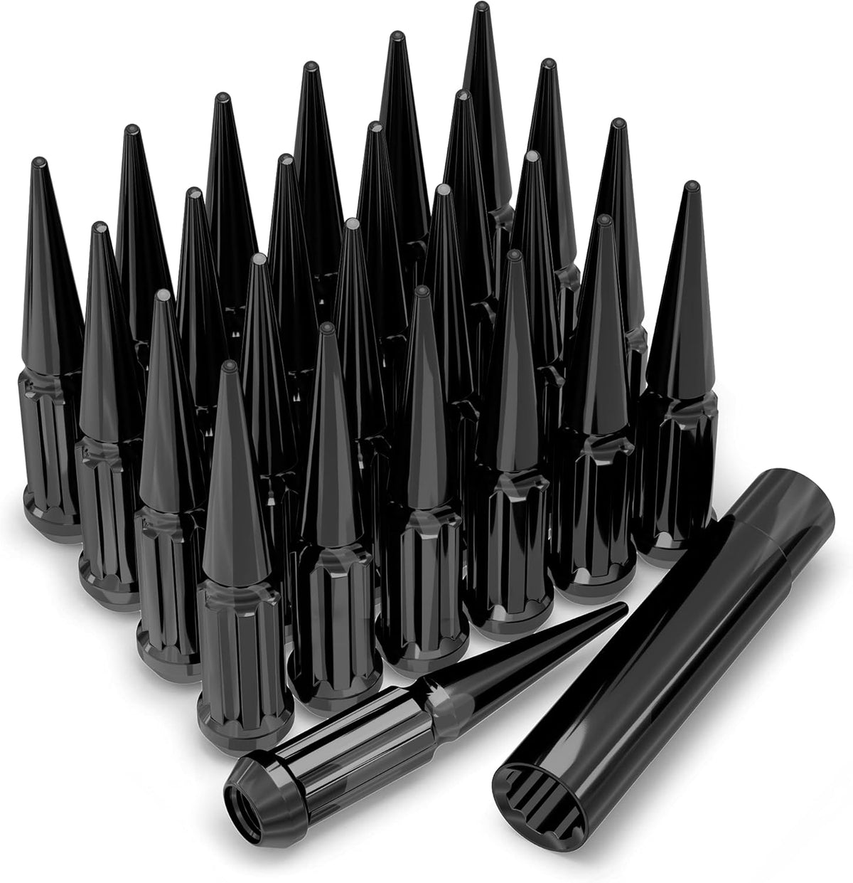 Chrome M14 x 2.00 Spline Spike Lug Nut Set, 33 Pack L5168