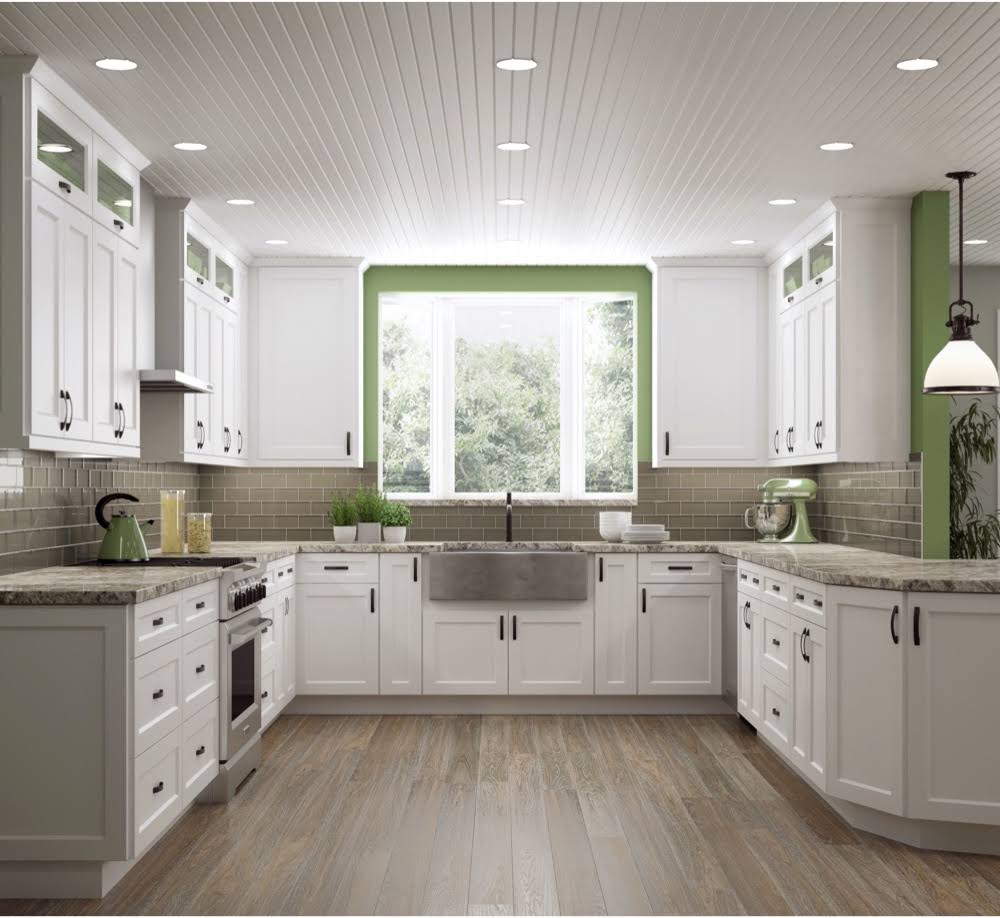 White 2 Doors 2 Shelves Wall Cabinet High-Density Fiberboard I3574