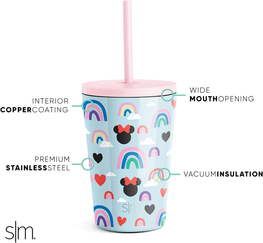 12oz Insulated Stainless Steel Kids Tumbler with Lid and Straw M486
