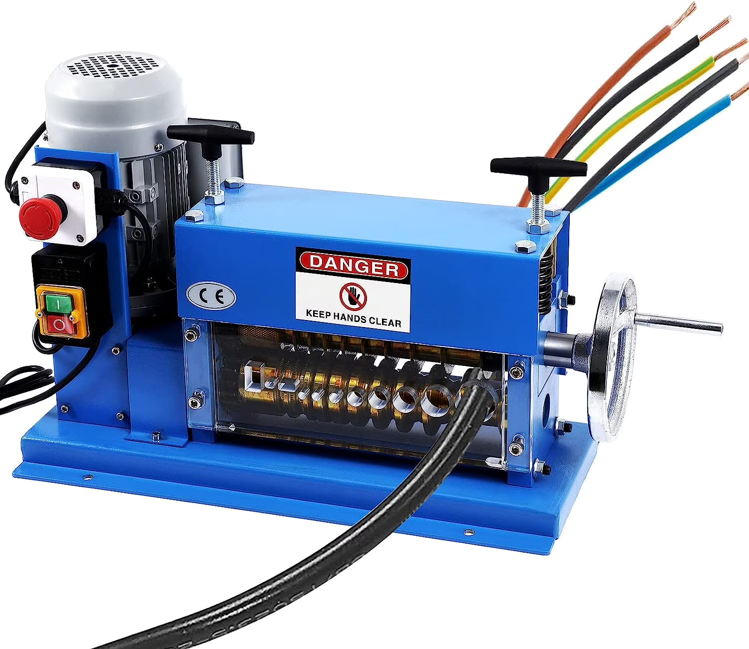 Automatic Wire Stripping Machine for 0.06" -1.5", 75 ft/min, with Extra Manual Crank V835