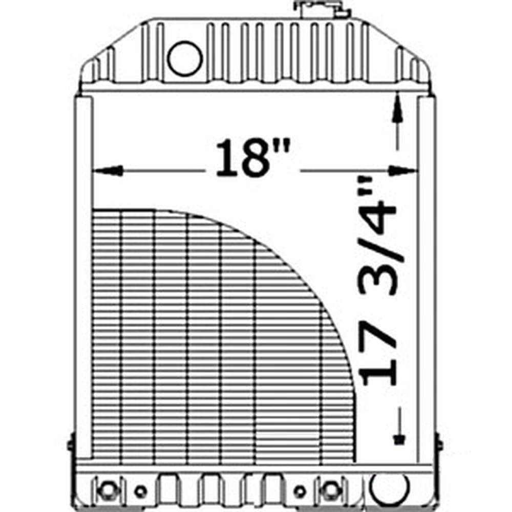 Radiator with Oil Cooler for Ford Tractor F929919
