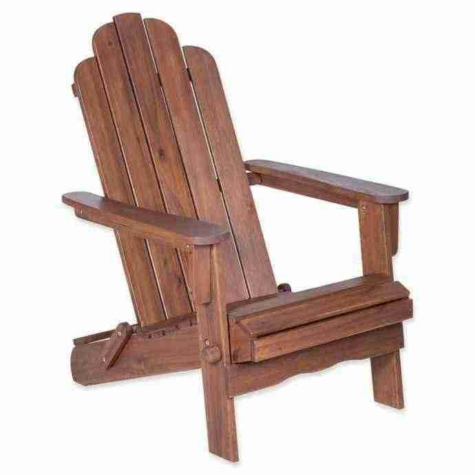 Dark Brown Acacia Folding Adirondack Chair V1972