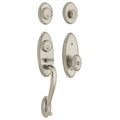 Satin Nickel Two-Point Lock Dummy Handleset Egg Knob Y74577