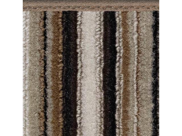 Mocha Brown Stripe Skid-Resistant Carpet Runner 10 ft. x 27 in. H436637