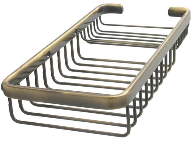 Satin Nickel Rectangular Shower Basket F2426