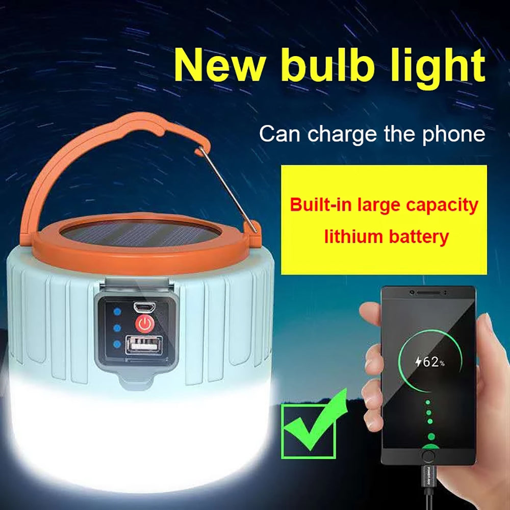 Solar Camping LED Lantern USB Rechargeable J772656
