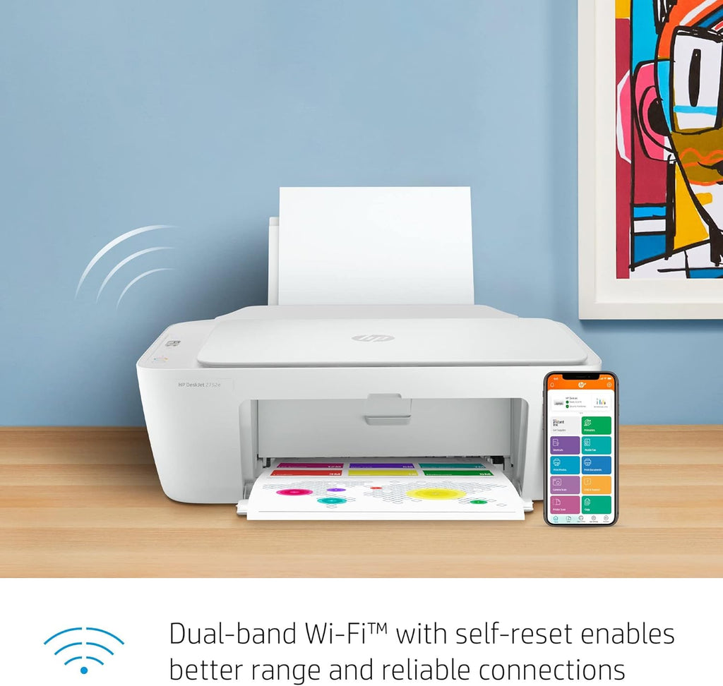 White Wireless All-in-One Color Inkjet Printer V2268