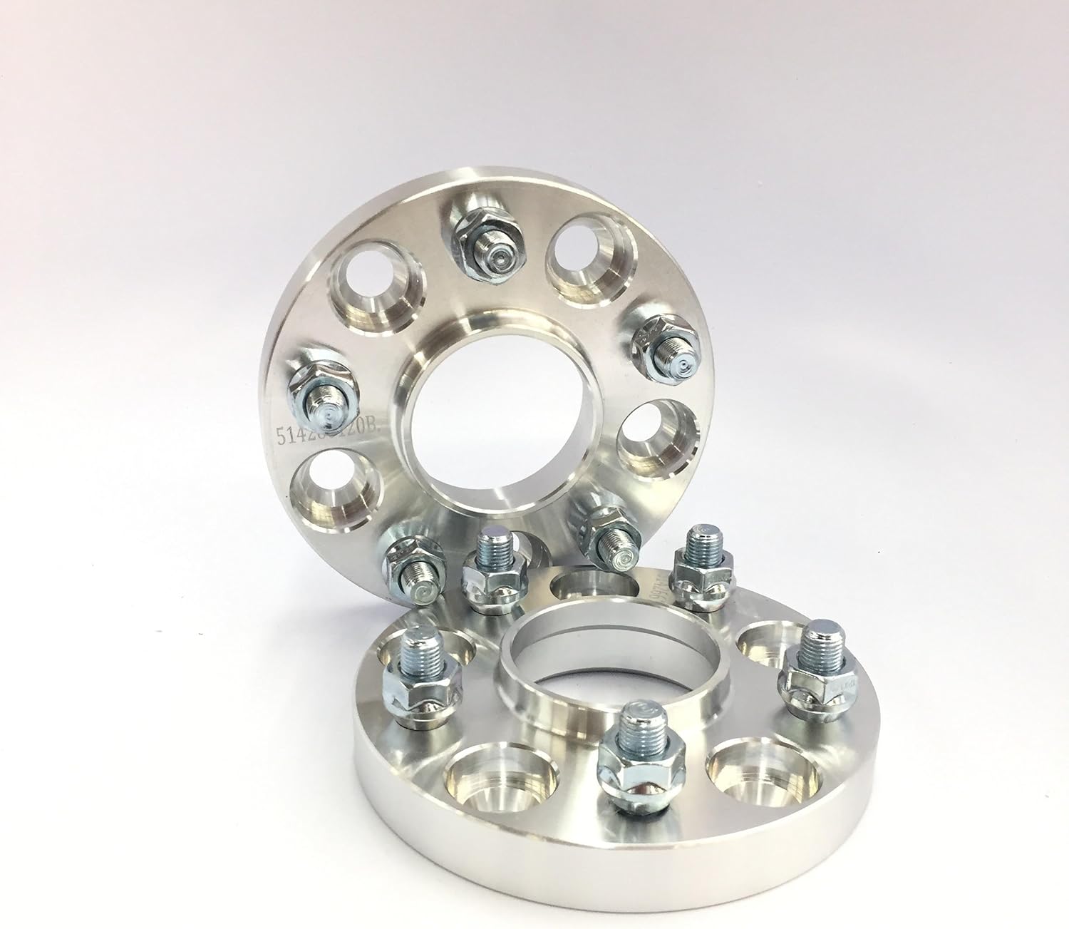 2 Pieces 20mm Hub Centric Wheel Adapters 5x114.3 to 5x100 67.1 to 54.1mm Center Bore 12x1.5 Thread Pitch L305