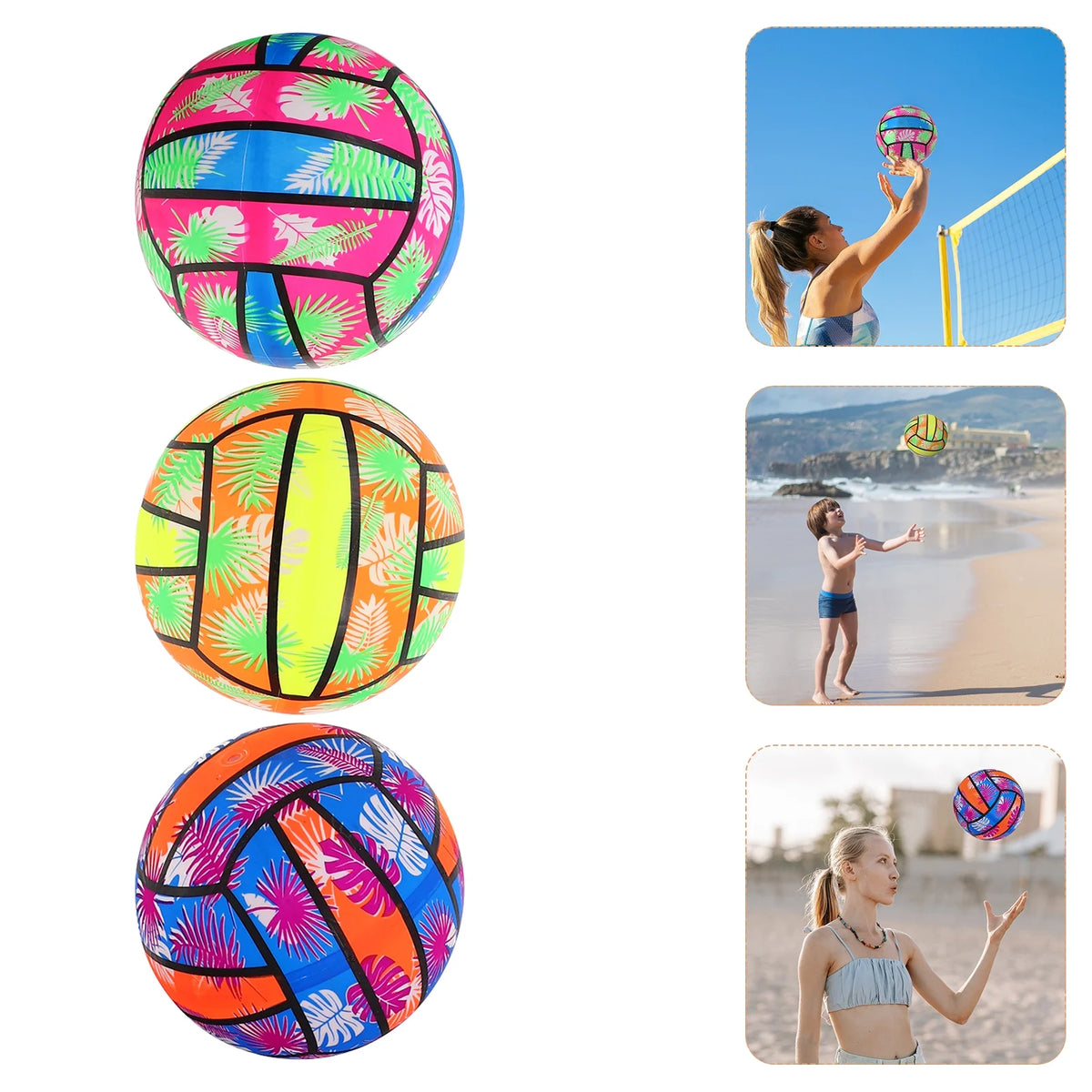 3Pcs Colorful Inflatable Water Volleyball Toy W921