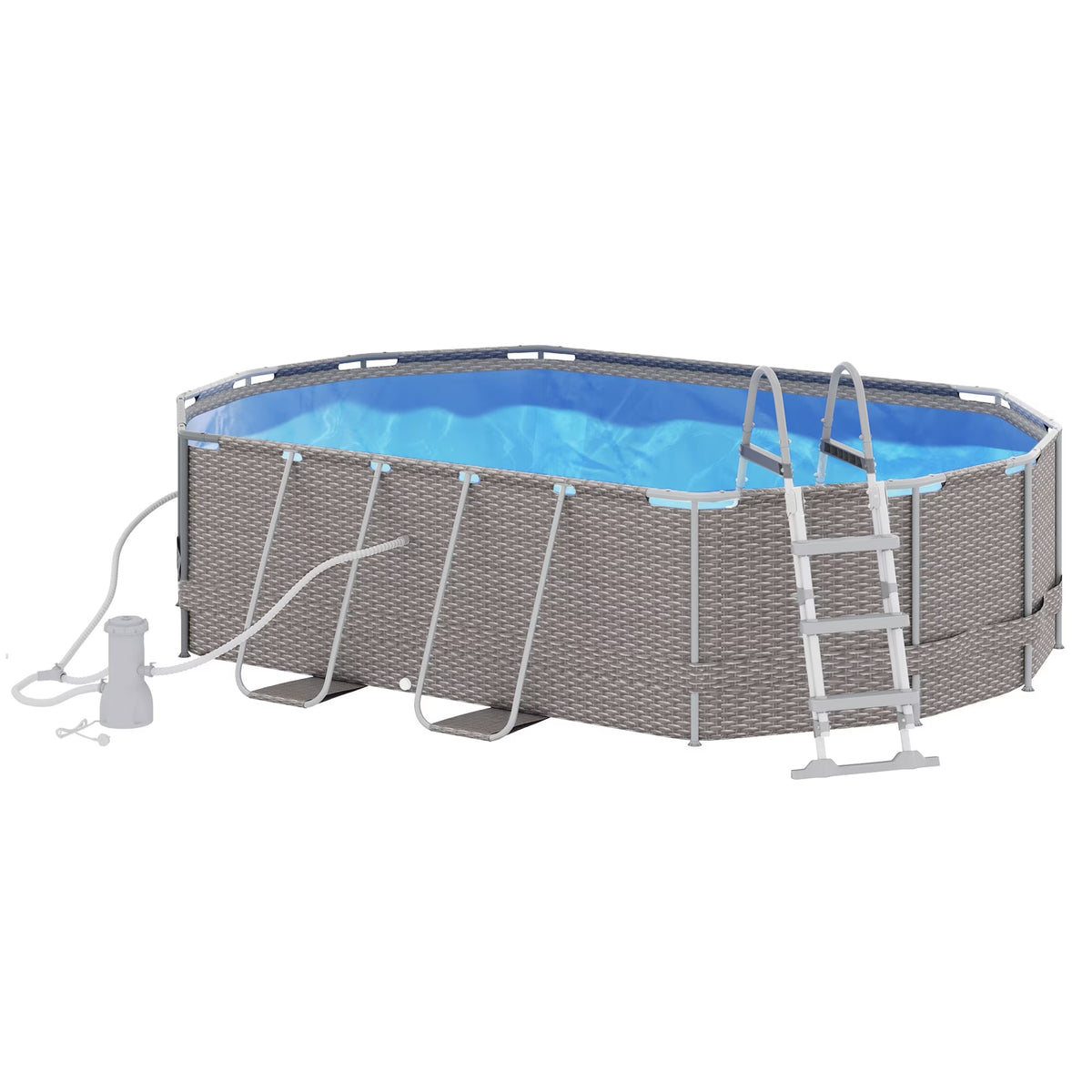 Gray Non-Inflatable Frame Swimming Pool E210505