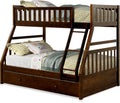 Espresso Twin Over Full Trundle Bunk Bed B46025
