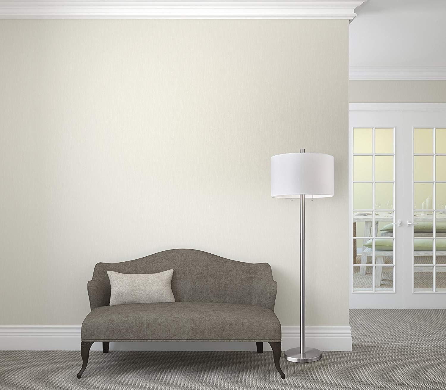 Brushed Steel Finish Table Lamp E371544