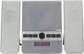3-Piece Vertical CD Stereo Shelf System with AM/FM Radio, Bluetooth, Remote Control in Silver O284126