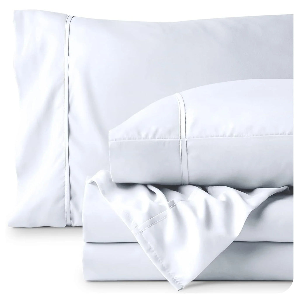 Queen 4 Piece Microfiber Bed Sheet Set with Pillowcases D712
