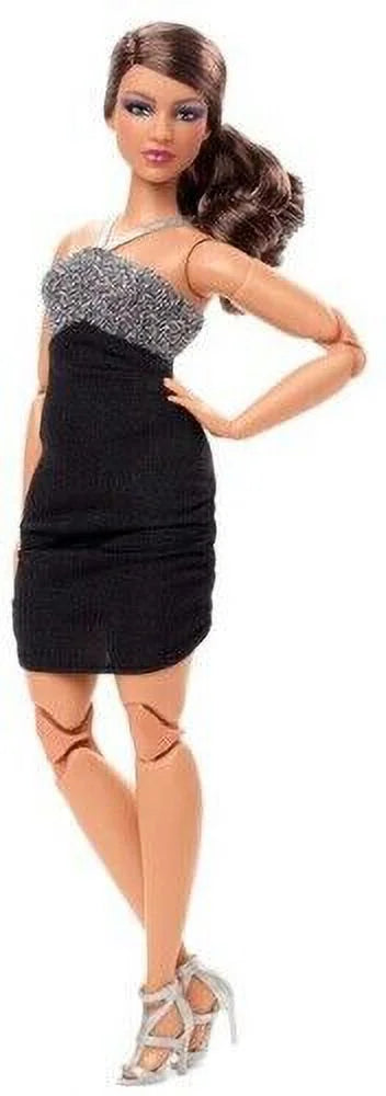 Barbie Looks Doll with Black and Silver Mini Dress W121