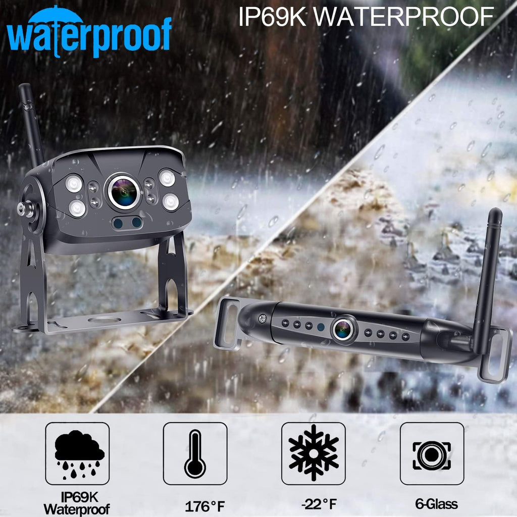 Wireless Backup Camera HD 1080P 7 Inch Monitor with Adapter Infrared Night Vision Y971