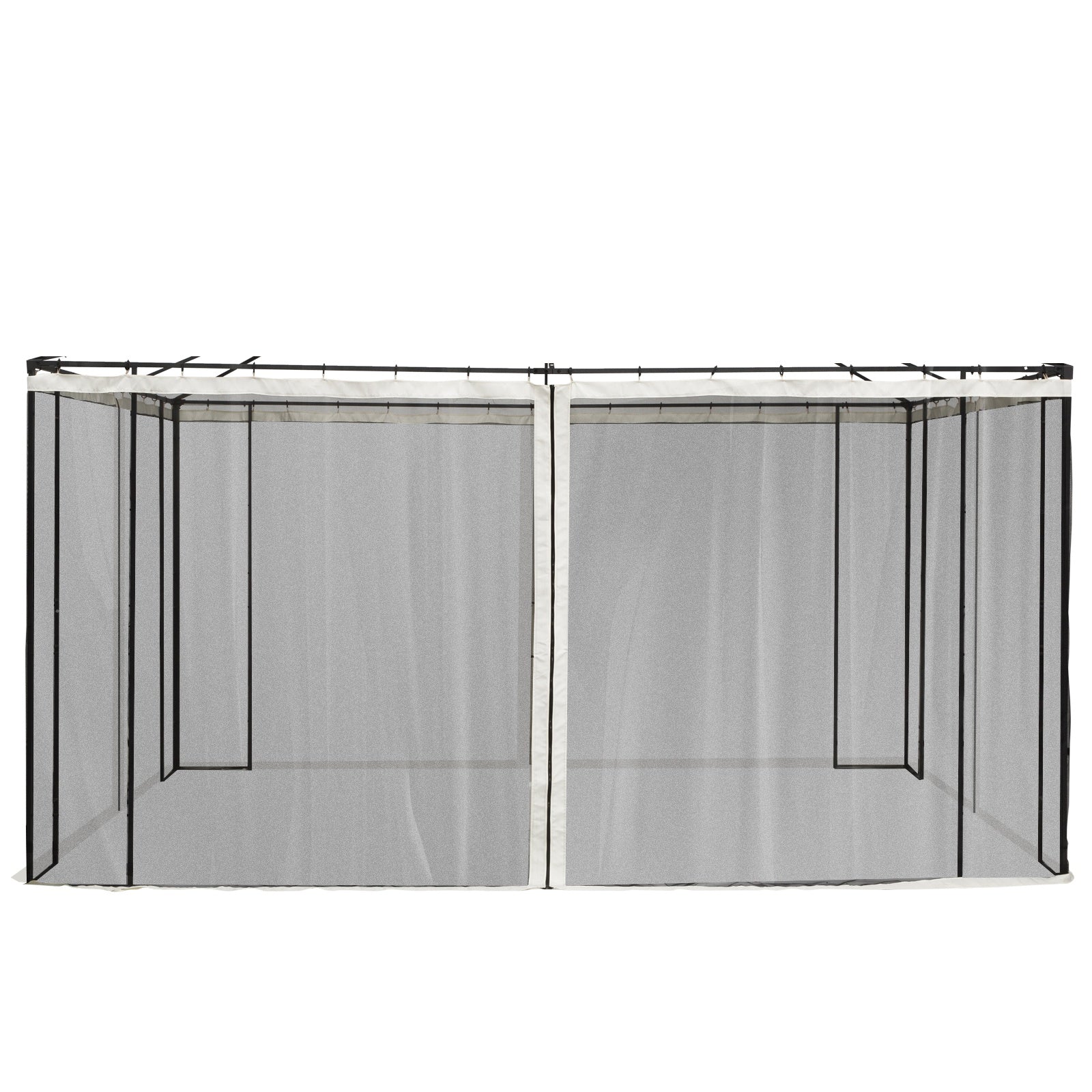 Replacement Mesh Mosquito Netting Screen Walls for 10' x 12' Patio Gazebo, 4-panel Sidewalls with Zippers K64257