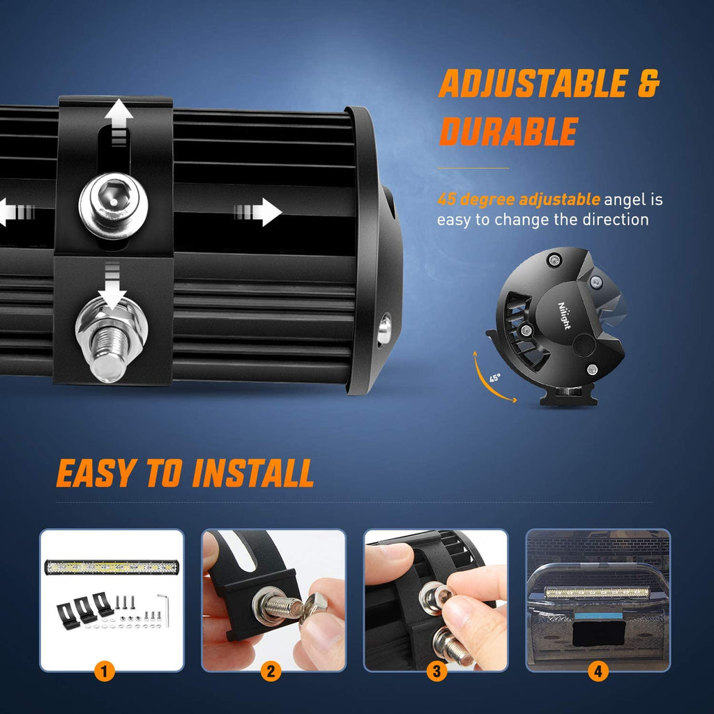 26Inch 540W Triple Row Bar 50000LM Flood Spot Combo Beam LED Off Road Lights Q251800