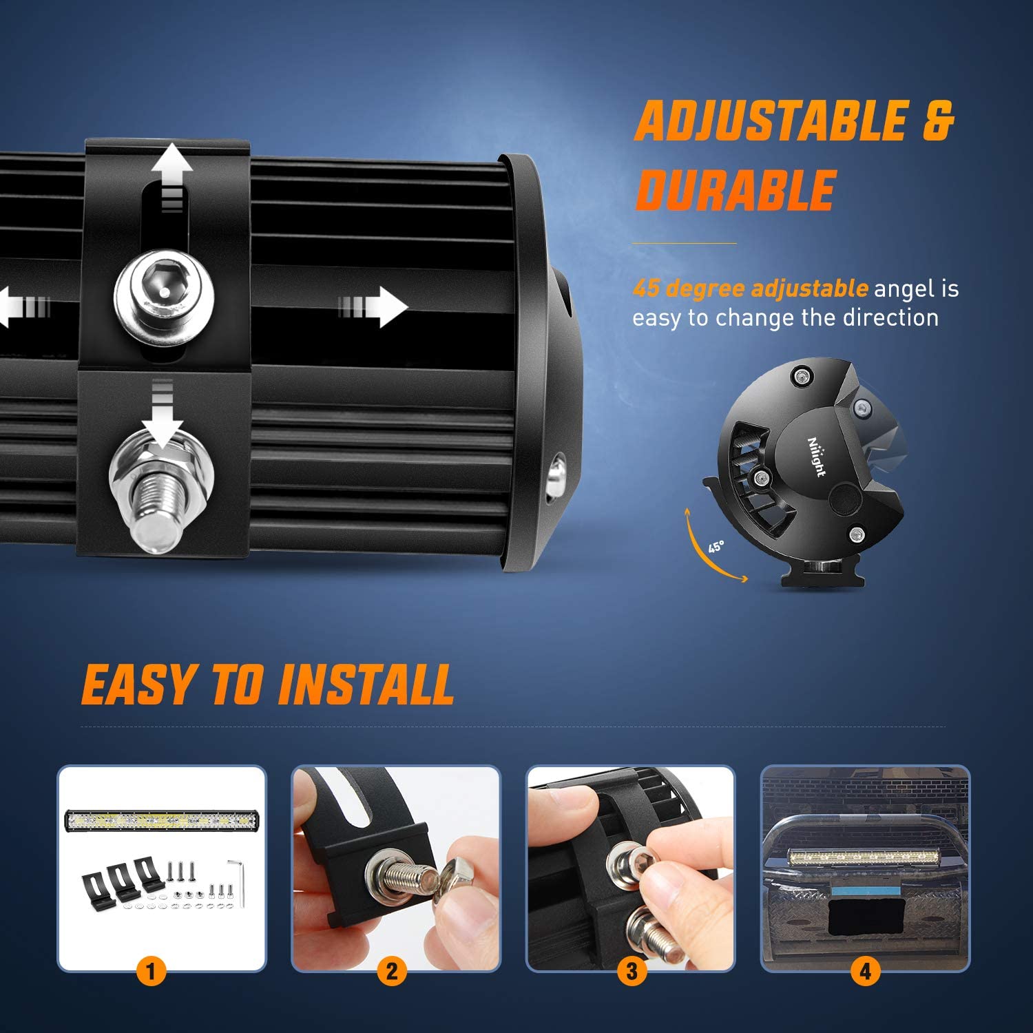 26Inch 540W Triple Row Bar 50000LM Flood Spot Combo Beam LED Off Road Lights Q251800