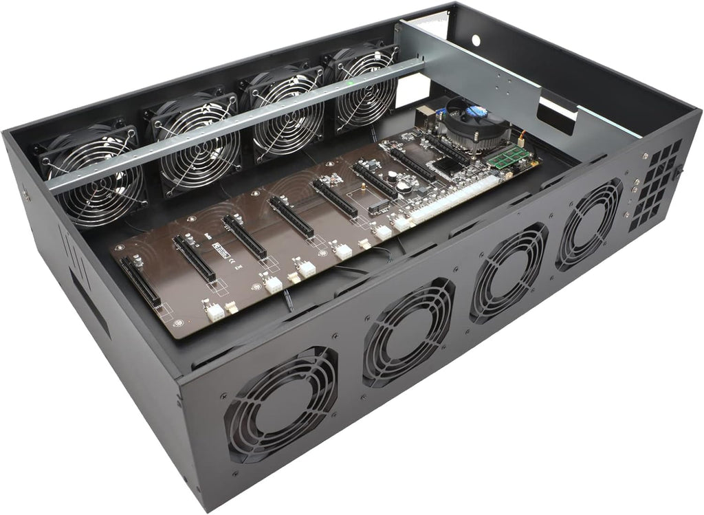 8 GPU 70mm Slots Mining Rig Frame with 8 Fans N419