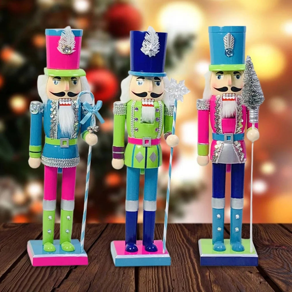 15 Inch Colorful Wooden Nutcracker Soldier Doll Figurine T5225
