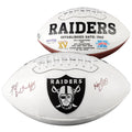 Autographed White Panel Football with HOF Inscription D74163